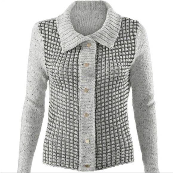 CAbi Sweaters - CAbi Square Stitch Snap Button Cardigan Sweater Size Small